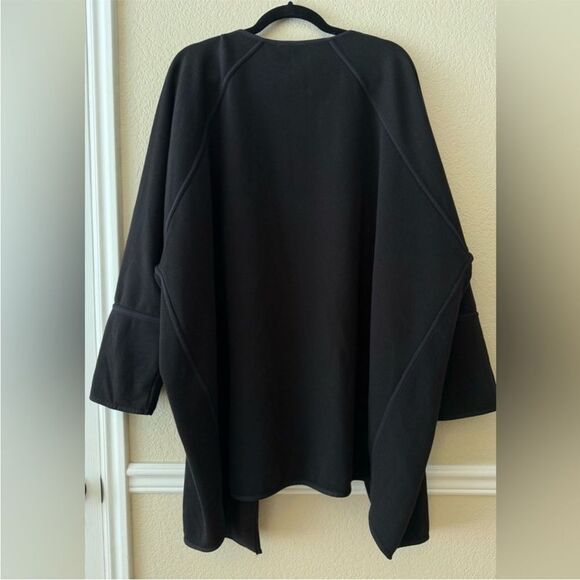 ATHLETA Cozy Karma Reversible Wrap Cardigan Sweatshirt Black Size Small - Picture 2 of 10